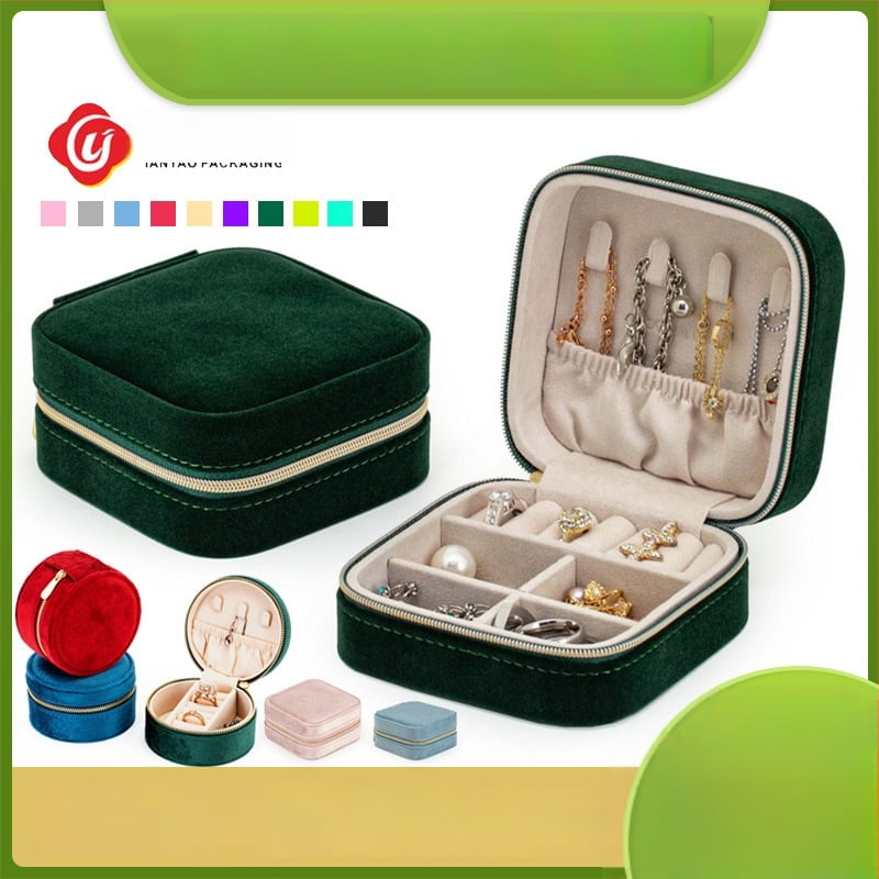 Cutie de bijuterii velur - Model B-02407 | Material: Velur, Tip ambalare: cutie, Ambalare pentru bijuterii, Brand: Bright