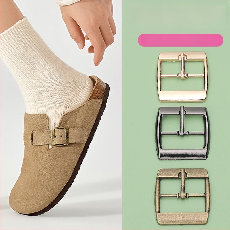 Metāla kurpju sprādze, kvadrātveida sprādze, universāla, trīs pozīciju sprādze