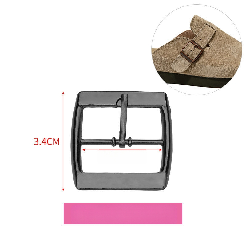 Metāla kurpju sprādze, kvadrātveida sprādze, universāla, trīs pozīciju sprādze