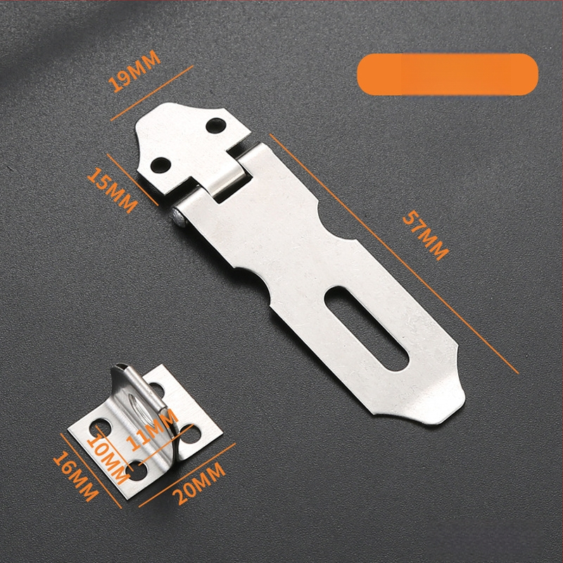 Nerūdijančio plieno užrakinimo plokštė, modelis 06 Lock Card, skirta stalčiams, spintelėms, medinėms dėžėms, langams ir durims, paviršiaus apdaila wire-drawing, šiuolaikinis paprastumas