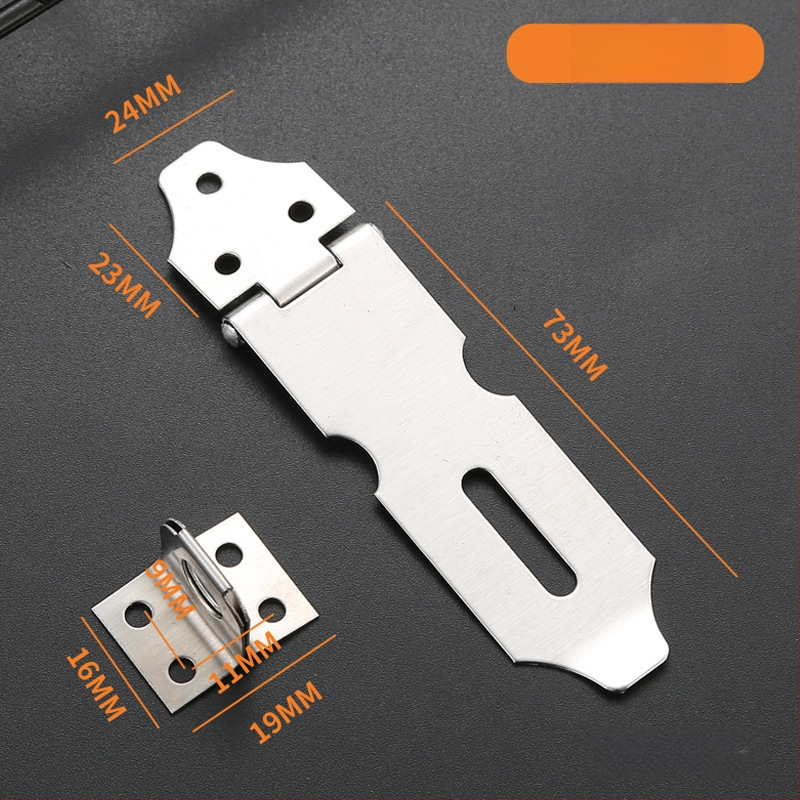 Nerūdijančio plieno užrakinimo plokštė, modelis 06 Lock Card, skirta stalčiams, spintelėms, medinėms dėžėms, langams ir durims, paviršiaus apdaila wire-drawing, šiuolaikinis paprastumas