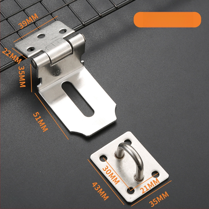 Nerūdijančio plieno užrakinimo plokštė, modelis 06 Lock Card, skirta stalčiams, spintelėms, medinėms dėžėms, langams ir durims, paviršiaus apdaila wire-drawing, šiuolaikinis paprastumas