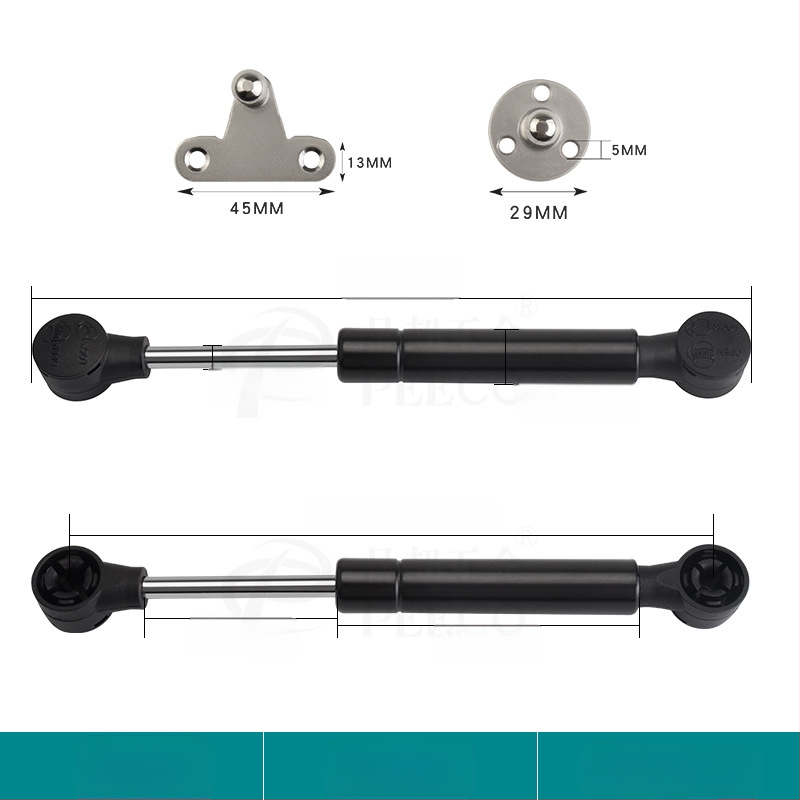 Trumpa atraminė lazdelė durims su aliuminio rėmu ir stiklo plokštėmis — Medžiaga: šaltai valdomas plienas + ABS, Gamyba: liejimas presu (die casting), Šiuolaikiškas minimalistinis stilius