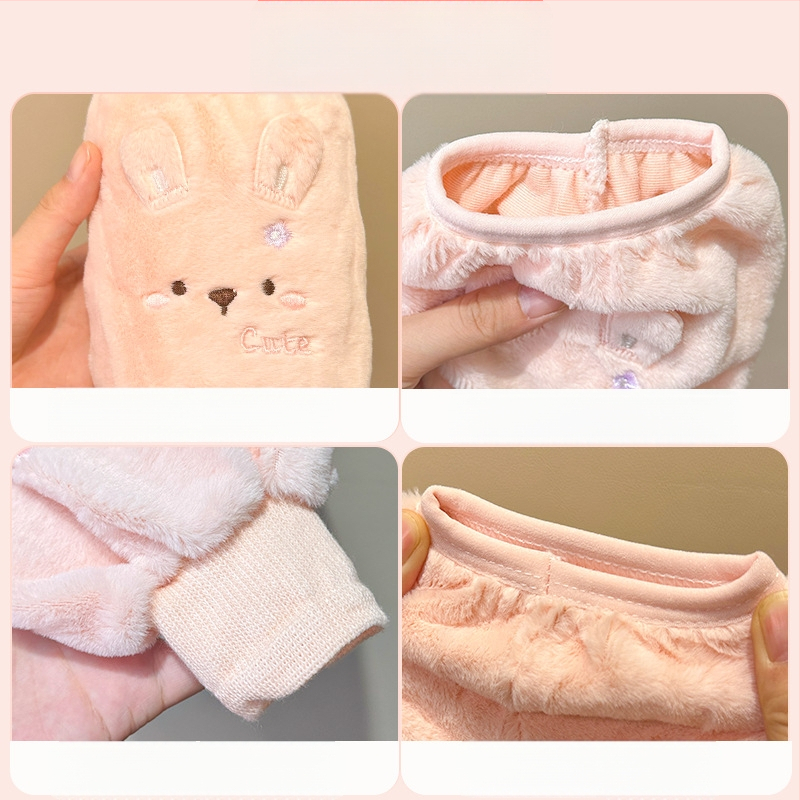 Mumu fruit pūkaini anti-netīrīšanas roku aizsargi bērniem, vecums 3–12 gadi, ziema 2025, universāls, mīļš raksts