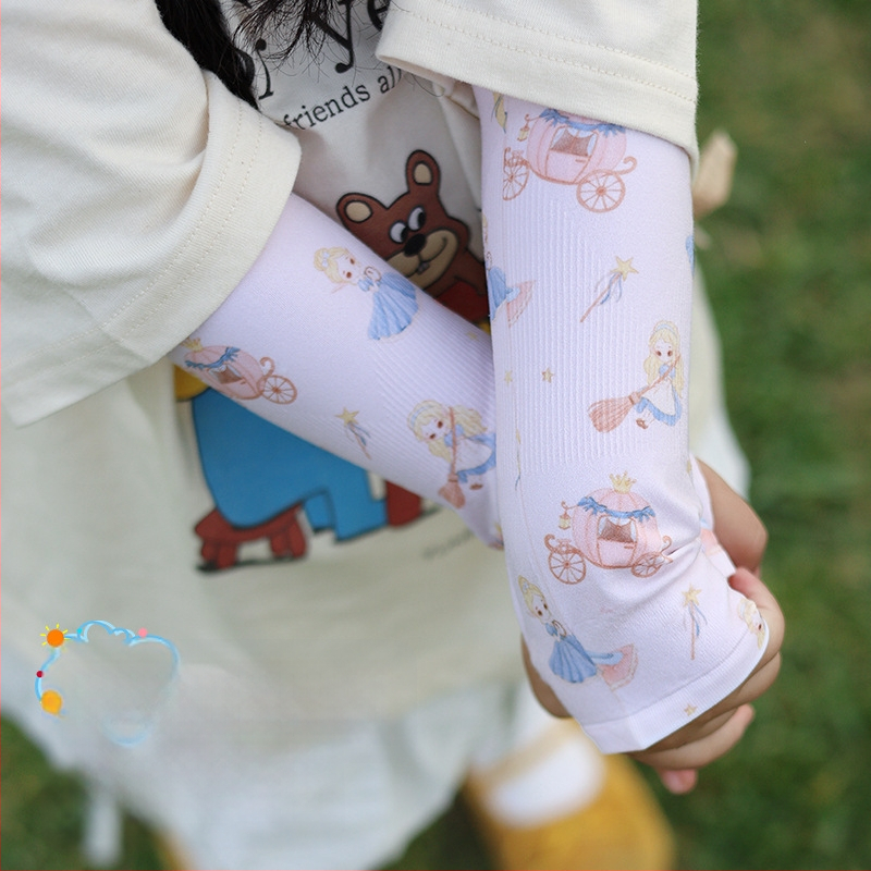 Bērnu UV aizsargpiedurknes, elpojošas ar karikatūras dizainu, nailons, unisex, vecums 1–13 gadi, vasara, ziema, rudens