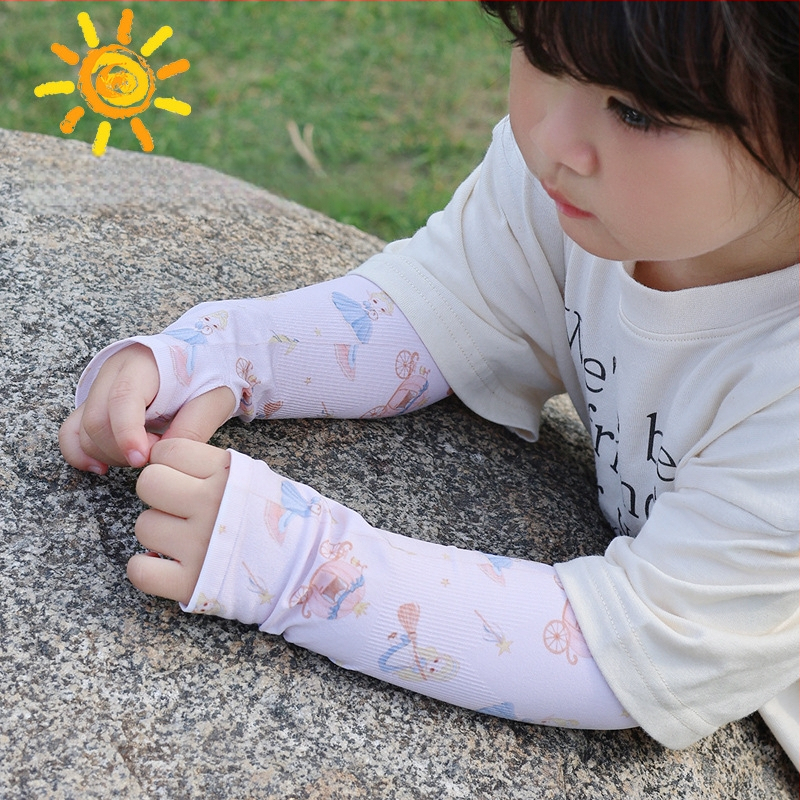 Bērnu UV aizsargpiedurknes, elpojošas ar karikatūras dizainu, nailons, unisex, vecums 1–13 gadi, vasara, ziema, rudens