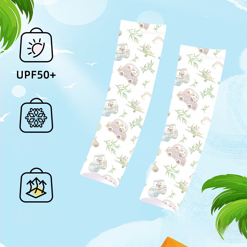 Bērnu UV aizsargpiedurknes, elpojošas ar karikatūras dizainu, nailons, unisex, vecums 1–13 gadi, vasara, ziema, rudens