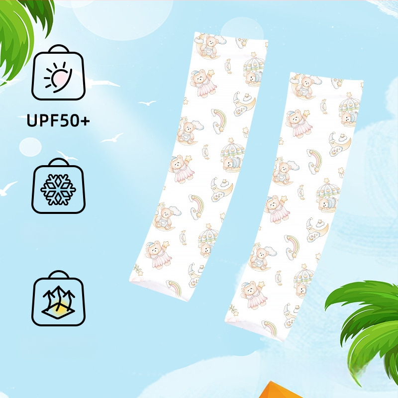 Bērnu UV aizsargpiedurknes, elpojošas ar karikatūras dizainu, nailons, unisex, vecums 1–13 gadi, vasara, ziema, rudens