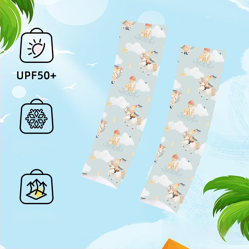 Bērnu UV aizsargpiedurknes, elpojošas ar karikatūras dizainu, nailons, unisex, vecums 1–13 gadi, vasara, ziema, rudens