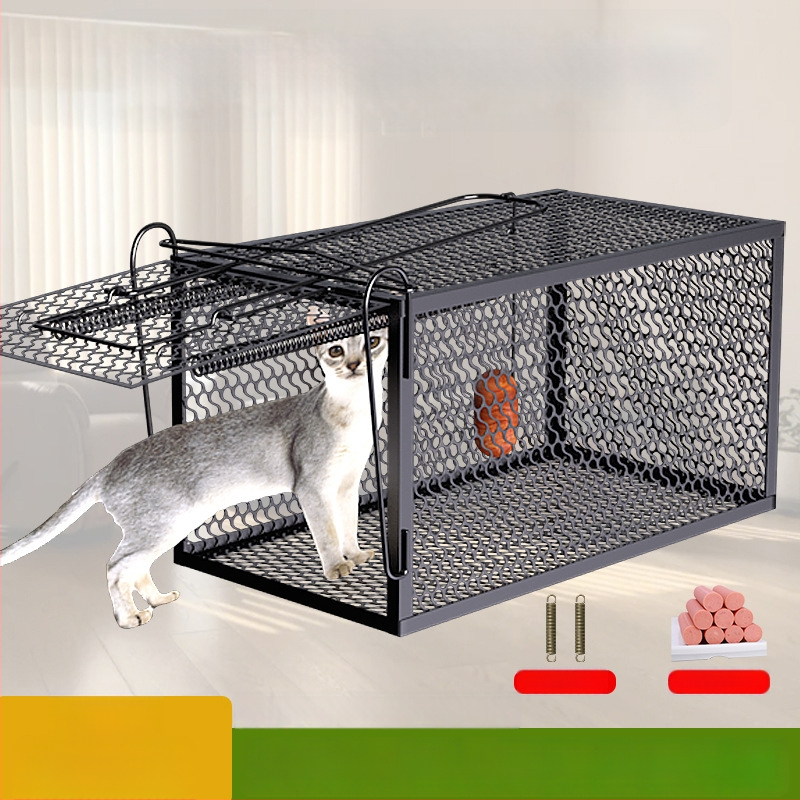 Visiškai automatinis katės gaudymo narvas, metalinė konstrukcija, tinkamas katėms, naminių gyvūnų narvai