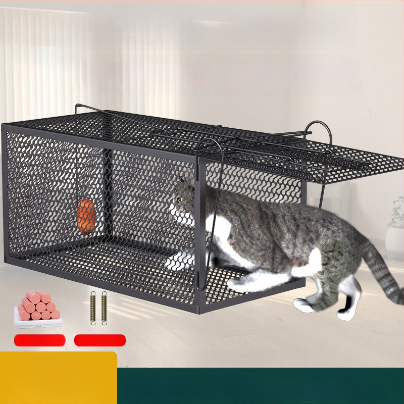 Visiškai automatinis katės gaudymo narvas, metalinė konstrukcija, tinkamas katėms, naminių gyvūnų narvai