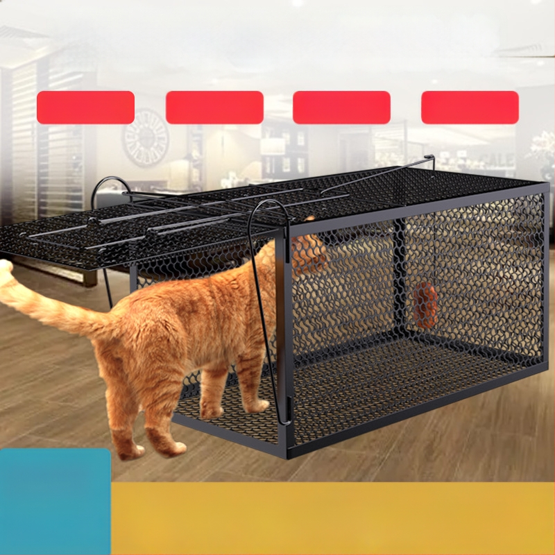 Visiškai automatinis katės gaudymo narvas, metalinė konstrukcija, tinkamas katėms, naminių gyvūnų narvai