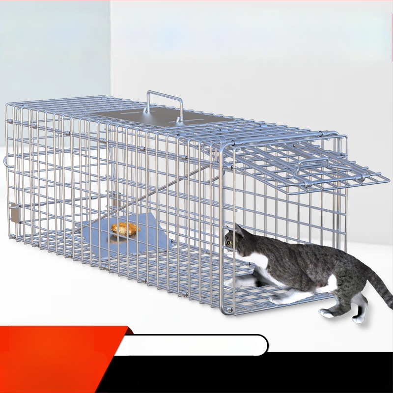 Visiškai automatinis katės gaudymo narvas, metalinė konstrukcija, tinkamas katėms, naminių gyvūnų narvai
