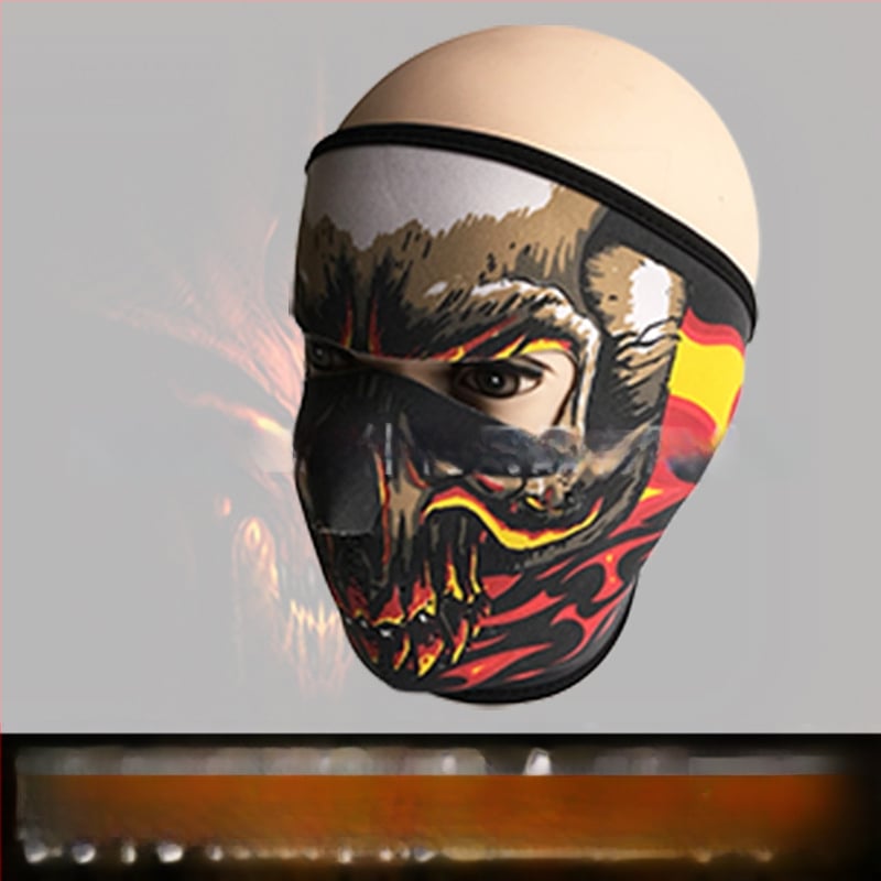 Velosipēdu maska ar vēja izturīgu dizainu, spoku motīvs, 58 g, SBR kompozīts, universāla