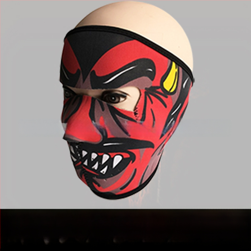 Velosipēdu maska ar vēja izturīgu dizainu, spoku motīvs, 58 g, SBR kompozīts, universāla