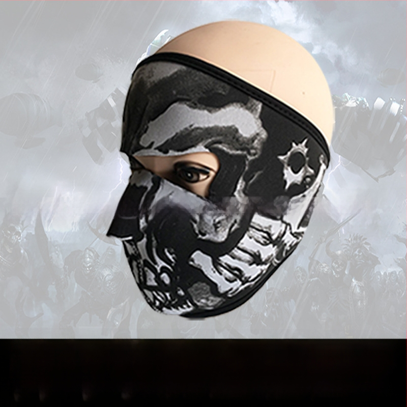 Velosipēdu maska ar vēja izturīgu dizainu, spoku motīvs, 58 g, SBR kompozīts, universāla