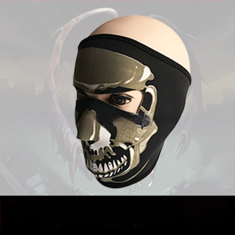 Velosipēdu maska ar vēja izturīgu dizainu, spoku motīvs, 58 g, SBR kompozīts, universāla