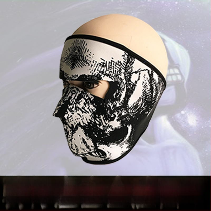 Velosipēdu maska ar vēja izturīgu dizainu, spoku motīvs, 58 g, SBR kompozīts, universāla