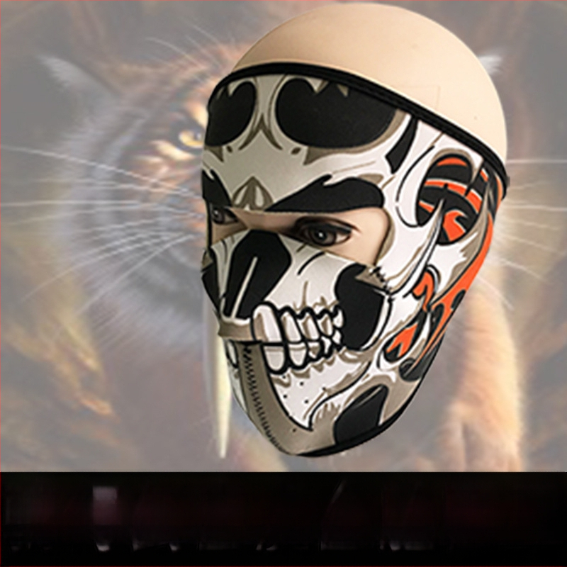 Velosipēdu maska ar vēja izturīgu dizainu, spoku motīvs, 58 g, SBR kompozīts, universāla