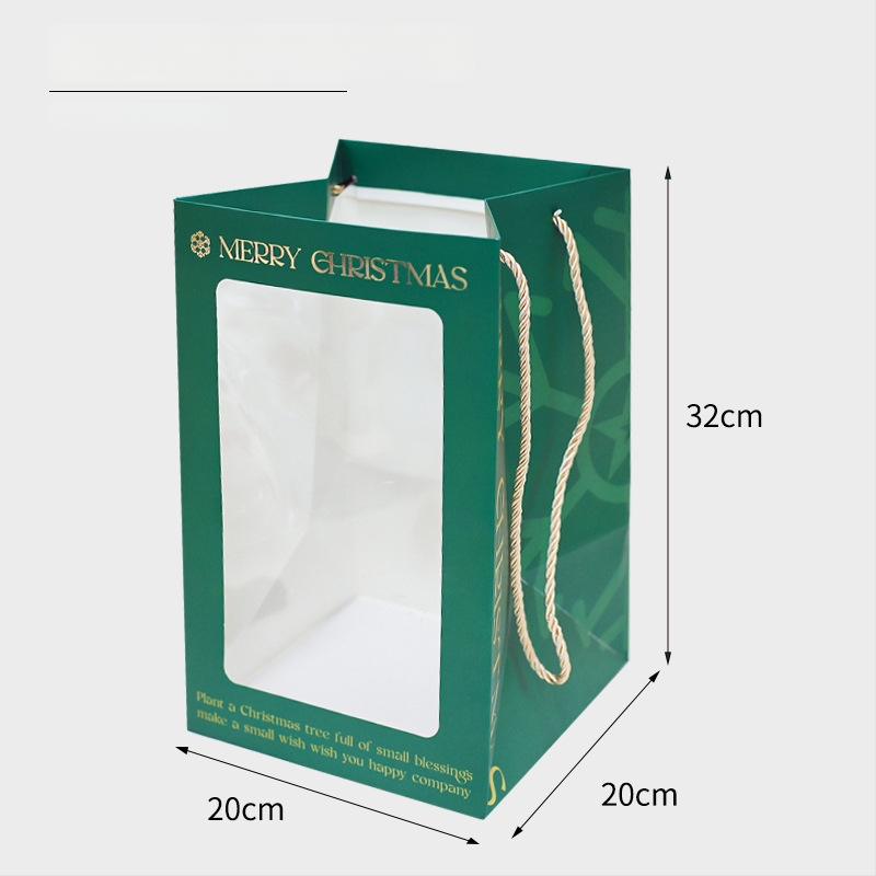 Liela Ziemassvētku tote soma no papīra — stils cits, dāvanu iepakojums
