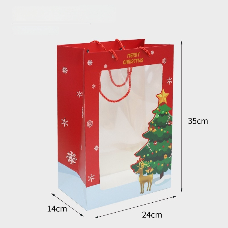 Liela Ziemassvētku tote soma no papīra — stils cits, dāvanu iepakojums