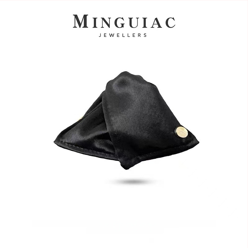 Satīna trīsstūrveida matu spraudnis sievietēm, rokdarbs, pavasaris 2025