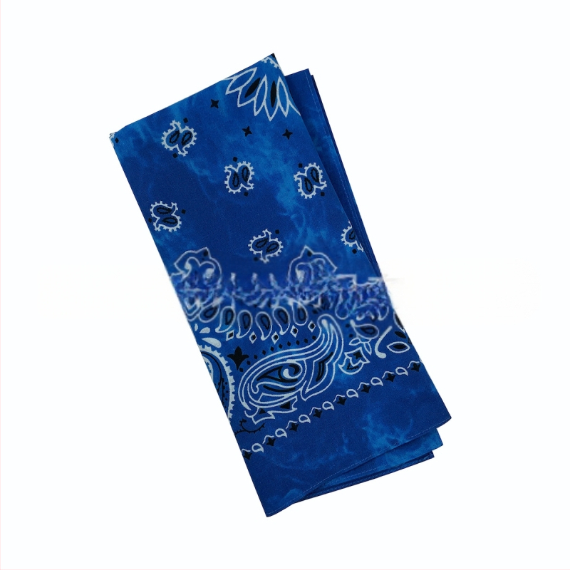 Pamuņas kvadrātveida šalle ar Cashew Flower rakstu, tie-dye, ārējai izmantošanai, unisex, ar logotipu drukāto, daudzfunkcionāls