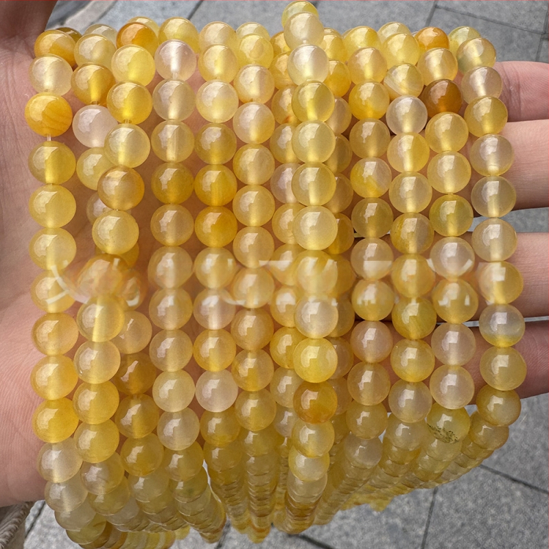 Jiejing 5A Crveni ahat i šareni ahat, prirodni kristalni perle za DIY narukvicu
