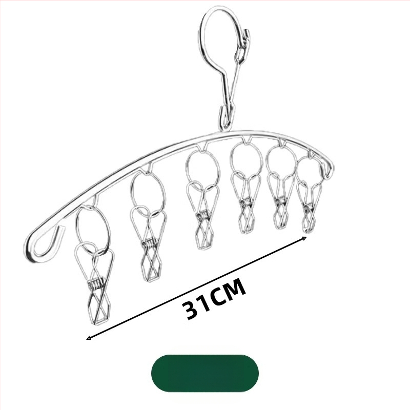 Cinka sakausējuma zeķu kniedes ar izliekto žāvēšanas statīvu, daudzklipu, neizstiepjams, mūsdienīgs minimālisma stils
