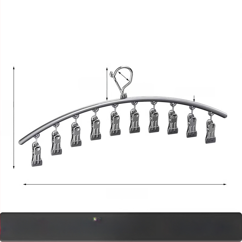 Cinka sakausējuma zeķu kniedes ar izliekto žāvēšanas statīvu, daudzklipu, neizstiepjams, mūsdienīgs minimālisma stils