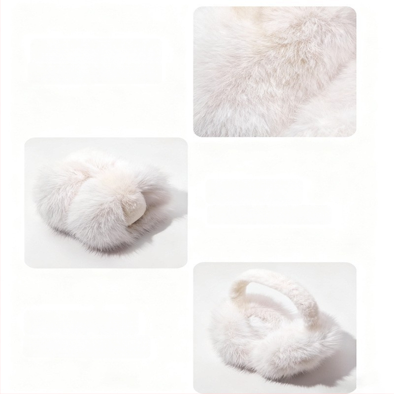 Sieviešu ziemas ausu aizsargi velosipēdam, pūkaini, pret vēju un silti, ar svītru rakstu