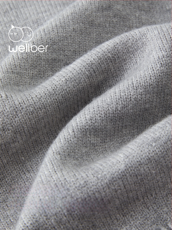 Vaikų megztinis kardiganas su ilgomis rankovėmis ir apvaliu kaklu iš medvilnės, tinkamas rudeniui, pavasariui ir žiemai