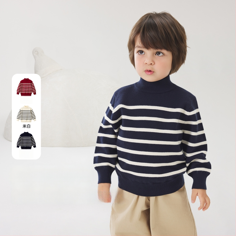 Vaikų megztinis kardiganas su ilgomis rankovėmis ir apvaliu kaklu iš medvilnės, tinkamas rudeniui, pavasariui ir žiemai