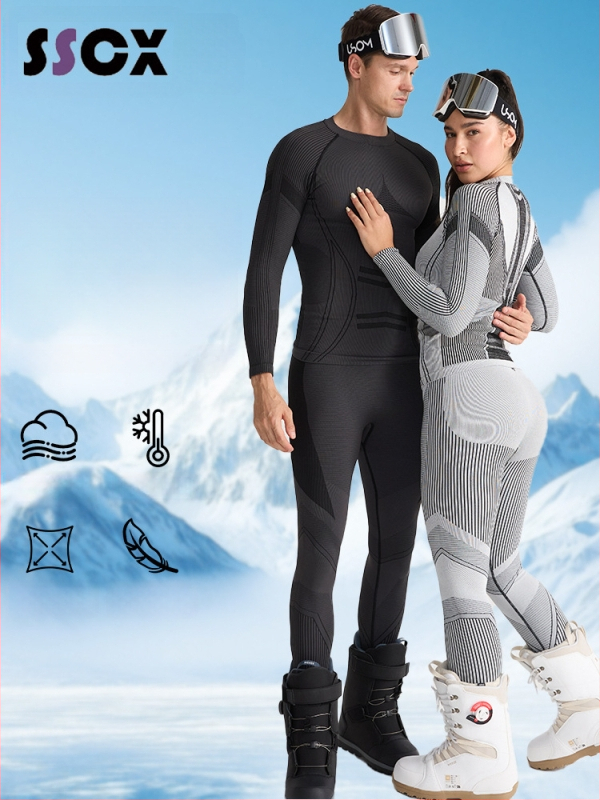 Ātrās žāvēšanas slēpošanas komplekts — silts pamatslānis, kokvilnas maisījums (Spandex 13%, Nylon 61%, Polyester 26%), Ziema/Rudens, Vīrieši, Darbības: skrējiens, riteņbraukšana, sniegs un ledus, pārgājieni