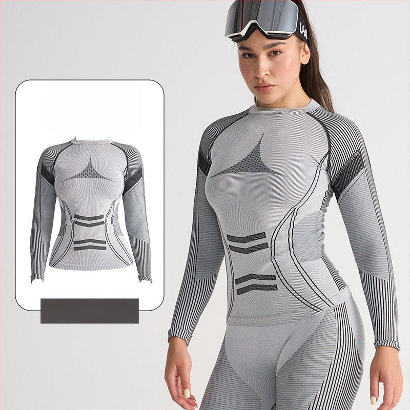 Ātrās žāvēšanas slēpošanas komplekts — silts pamatslānis, kokvilnas maisījums (Spandex 13%, Nylon 61%, Polyester 26%), Ziema/Rudens, Vīrieši, Darbības: skrējiens, riteņbraukšana, sniegs un ledus, pārgājieni