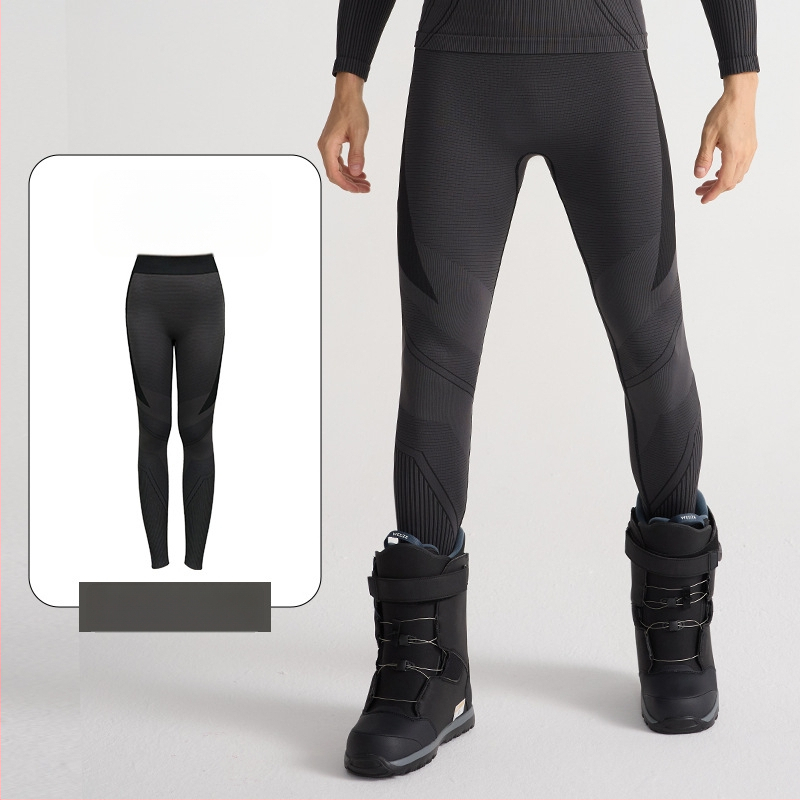 Ātrās žāvēšanas slēpošanas komplekts — silts pamatslānis, kokvilnas maisījums (Spandex 13%, Nylon 61%, Polyester 26%), Ziema/Rudens, Vīrieši, Darbības: skrējiens, riteņbraukšana, sniegs un ledus, pārgājieni