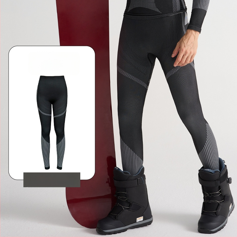 Ātrās žāvēšanas slēpošanas komplekts — silts pamatslānis, kokvilnas maisījums (Spandex 13%, Nylon 61%, Polyester 26%), Ziema/Rudens, Vīrieši, Darbības: skrējiens, riteņbraukšana, sniegs un ledus, pārgājieni