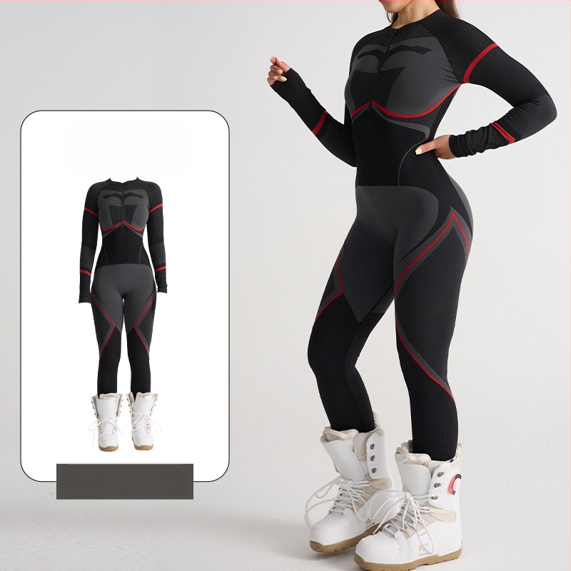 Ātrās žāvēšanas slēpošanas komplekts — silts pamatslānis, kokvilnas maisījums (Spandex 13%, Nylon 61%, Polyester 26%), Ziema/Rudens, Vīrieši, Darbības: skrējiens, riteņbraukšana, sniegs un ledus, pārgājieni