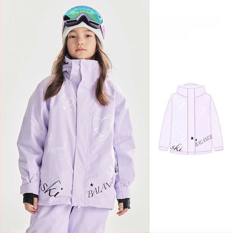 Unisex bērnu slēpošanas komplekts: elpojošs, ūdensnecaurlaidīgs 20000 mm, audums poliester, oderējums poliester, pildījums silk cotton, stila numurs LYSF8020