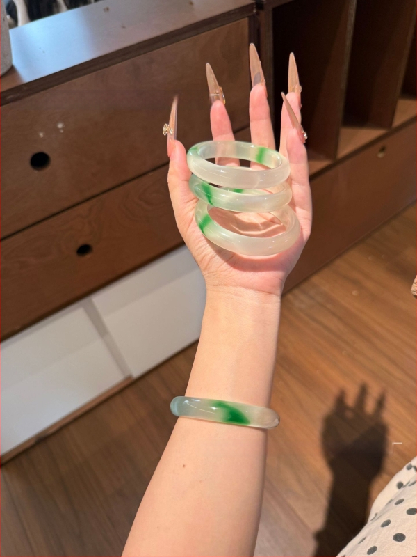 Stiklo apyrankė, Zhuozhi bracelet prekės ženklas, poliruotas paviršius, kinų stilius, literatūrinis retro