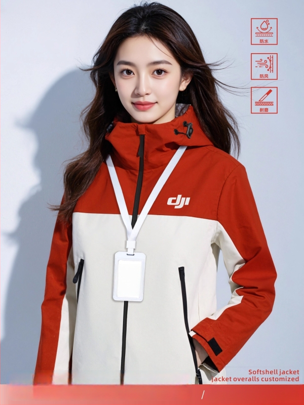 Veekindel ja tuulekindel töömantel kapuutsiga, kõrge krae ja tõmblukuga, kolmekihiline kangas, talvine välistoode noortele