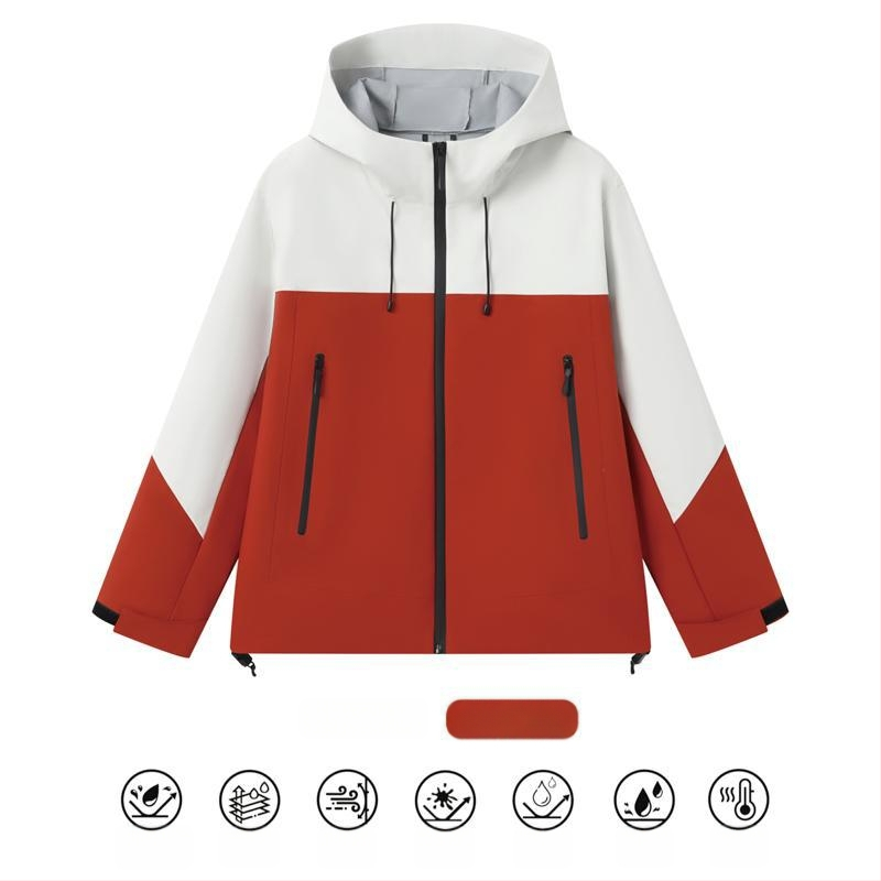 Veekindel ja tuulekindel töömantel kapuutsiga, kõrge krae ja tõmblukuga, kolmekihiline kangas, talvine välistoode noortele