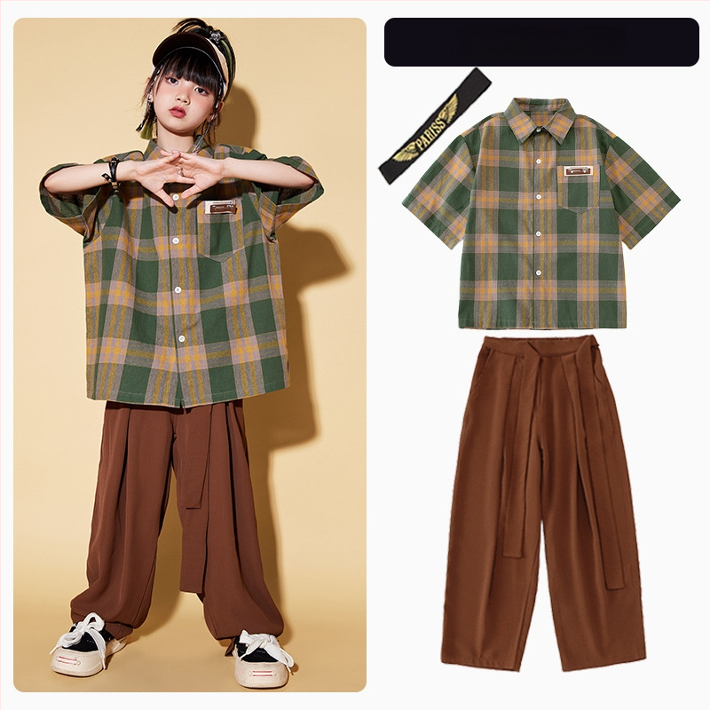 Vaikų unisex hip-hop gatvės šokių kostiumas, 100% poliesteris, vasara