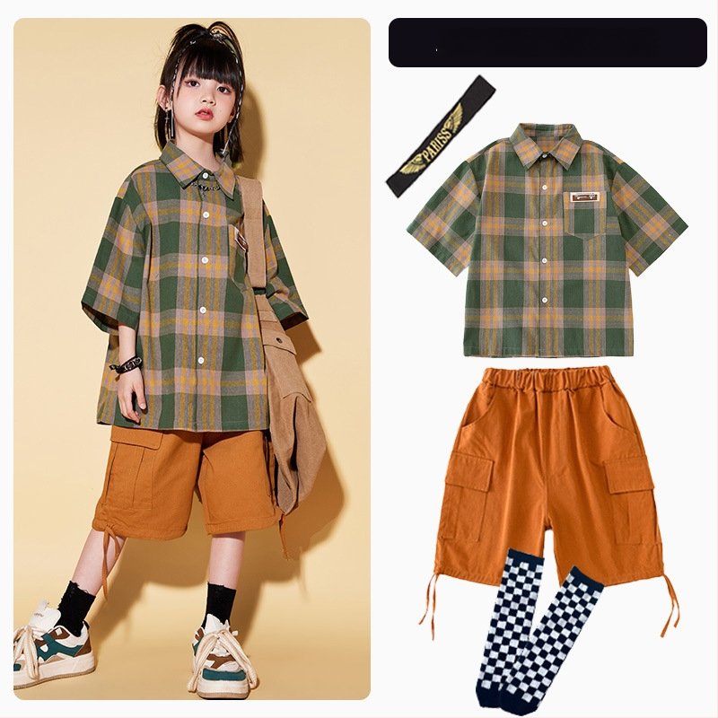 Vaikų unisex hip-hop gatvės šokių kostiumas, 100% poliesteris, vasara