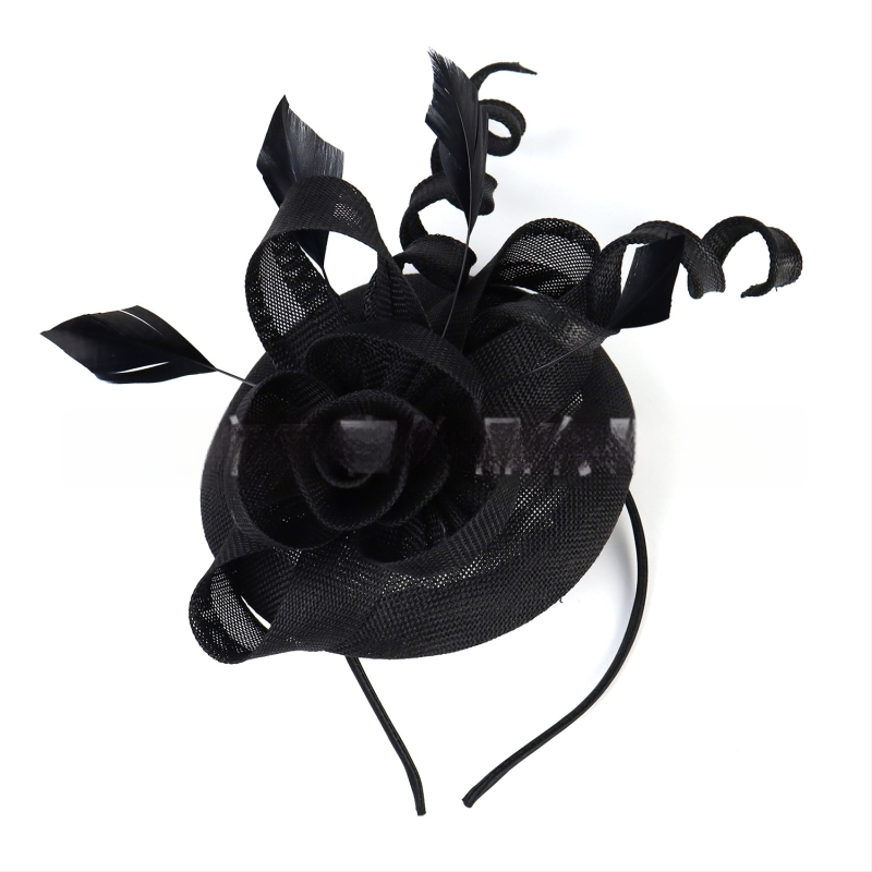 Rokām darināts spirālveida matu aksesuārs no mākslīgās konopes, ar vienas zobu spraudni, līgavām un ballēm