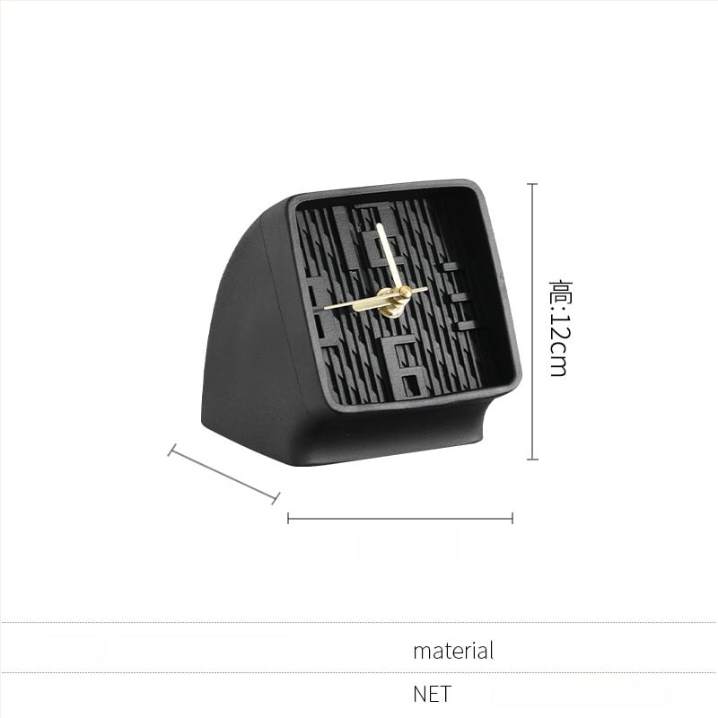 Irodai asztali dekorációs óra — könnyed luxus modern stílus, fém-márvány kivitelezés, polírozott, félig manuális és félig mechanikus kivitelezés