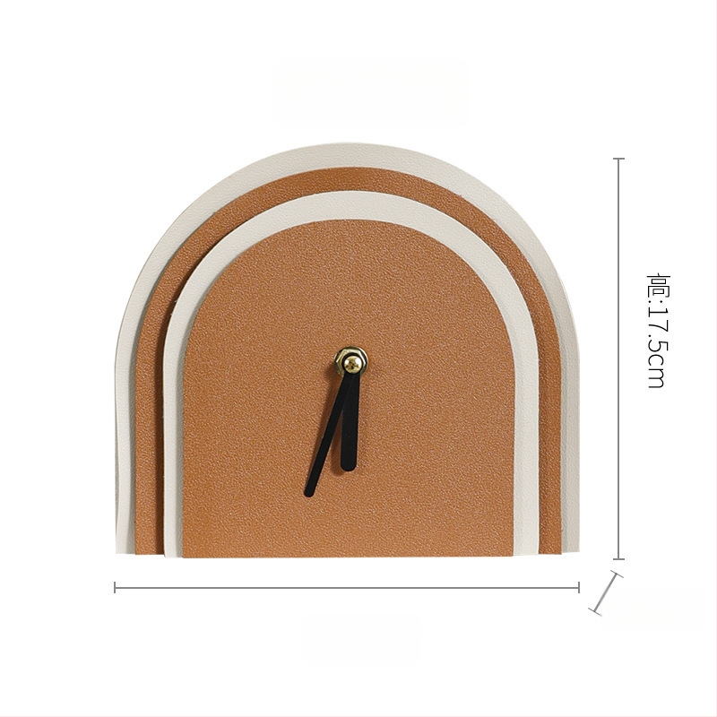 Irodai asztali dekorációs óra — könnyed luxus modern stílus, fém-márvány kivitelezés, polírozott, félig manuális és félig mechanikus kivitelezés