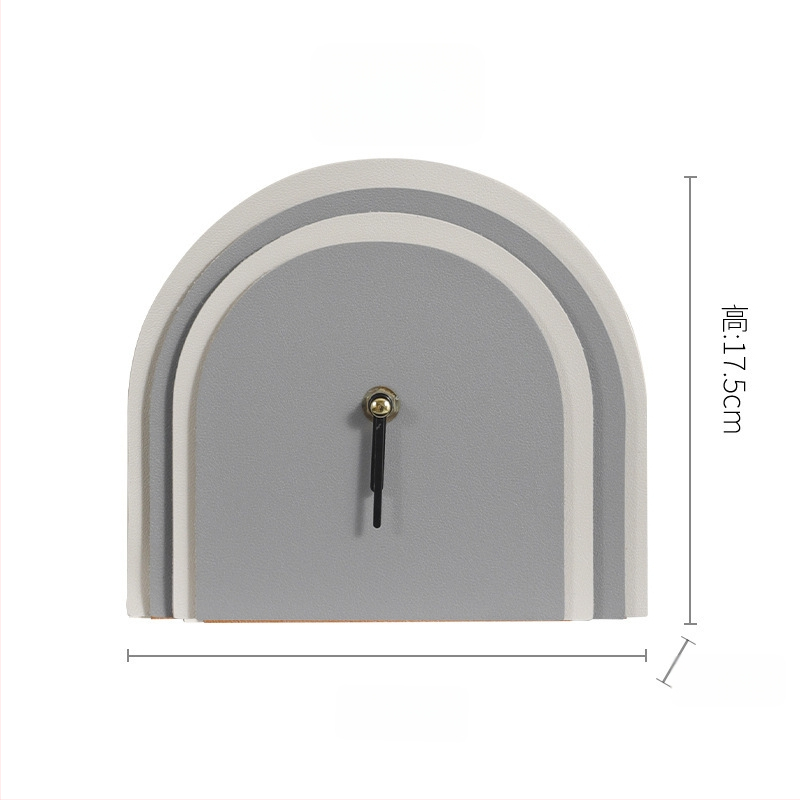 Irodai asztali dekorációs óra — könnyed luxus modern stílus, fém-márvány kivitelezés, polírozott, félig manuális és félig mechanikus kivitelezés