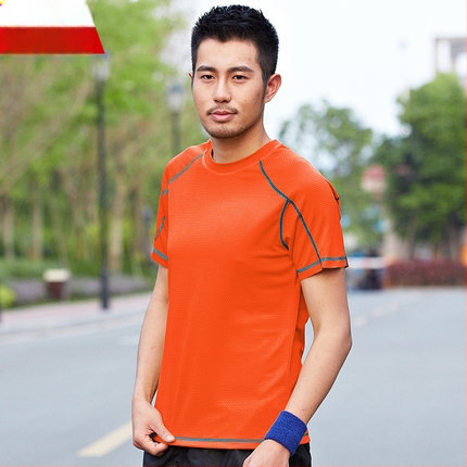 Πολυεστερική κοντομάνικη μπλούζα με στρογγυλό λαιμό, γρήγορο στέγνωμα και διαπνοή