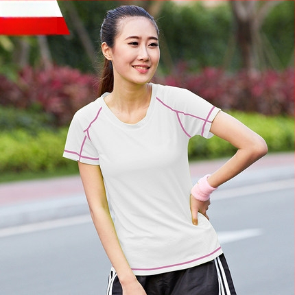 Πολυεστερική κοντομάνικη μπλούζα με στρογγυλό λαιμό, γρήγορο στέγνωμα και διαπνοή